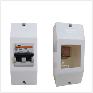 Hộp nhựa cầu dao mcb tép trắng 1p & 2p