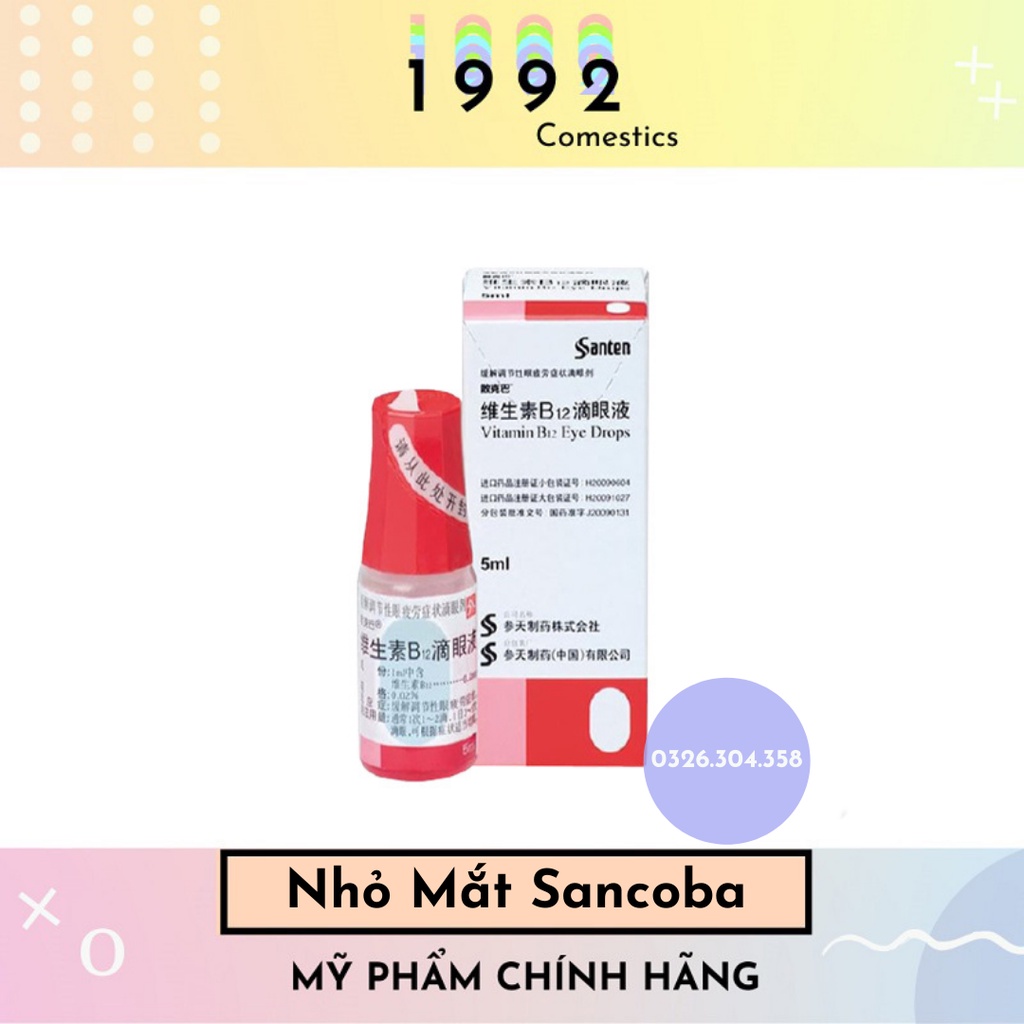 [CHÍNH HÃNG] Nhỏ Mắt Sancoba Nhật Bản 5ml_Ổn định điều tiết_Giúp đôi mắt sáng