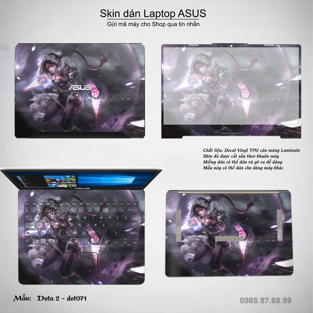 Skin dán Laptop Asus in hình Dota 2 _nhiều mẫu 12 (inbox mã máy cho Shop)