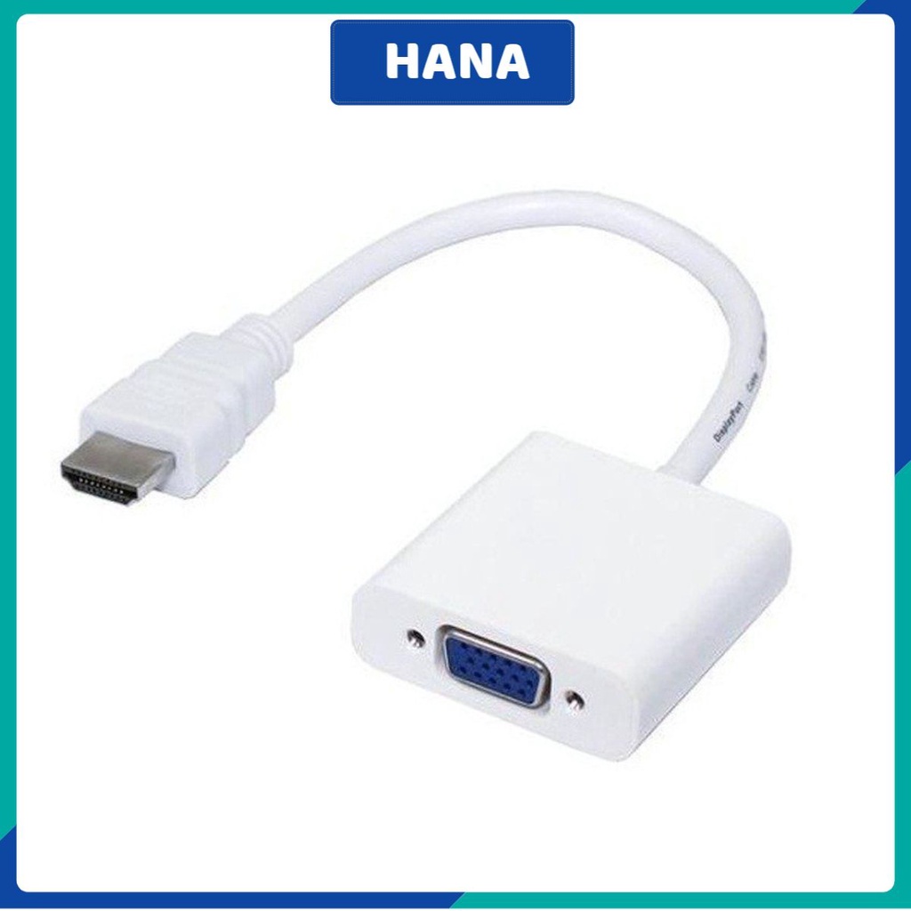Cáp chuyển đổi HDMI sang VGA 20cm có âm thanh- cáp máy tính cáp chuyển đổi hdmi sang vga đen, trắng( giao màu ngẫthanh