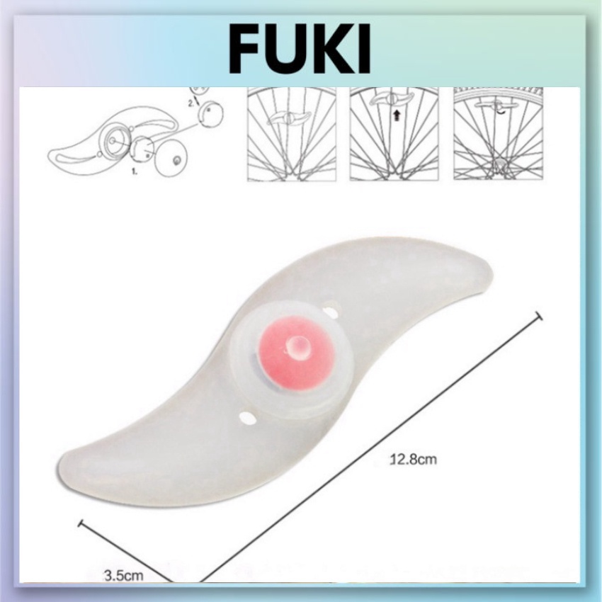 Đèn led gắn bánh xe đạp đèn led gắn van xe đạp tiện dụng FUKI