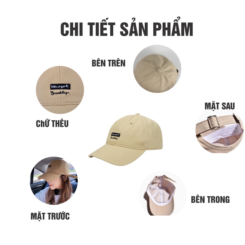 Mũ lưỡi trai New York , Nón kết nhiều màu phong cách Ulzzang form unisex nam nữ LATI