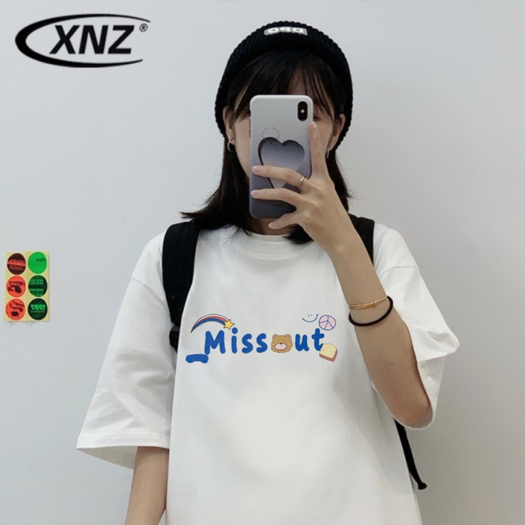 [LOCAL BRAND] Áo thun Missout bear (full tag) tay lỡ form rộng vải Cotton-Thời trang nam nữ Unisex StreetWear
