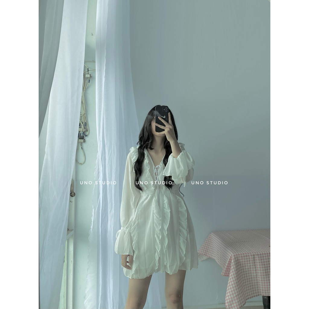 Váy trắng ulzzang bèo rũ