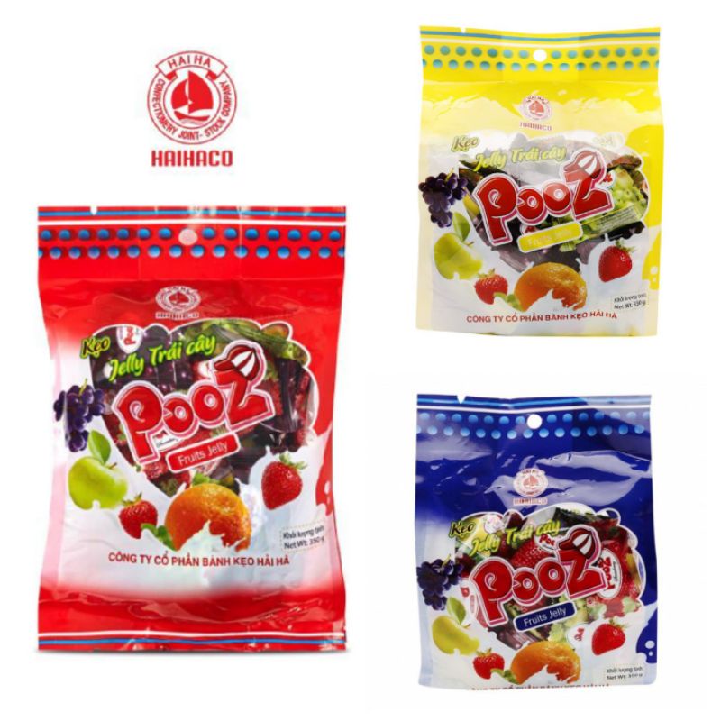 (Combo) Kẹo dẻo mềm Pooz Hải Hà 350g