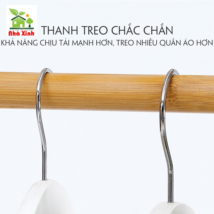 Tủ treo quần áo hình thang - Tủ mắc quần tre chắc chắn bản mới nhất KT : 140 x 130 x 40 cm ( Màu Vàng, Màu Nâu ) | BigBuy360 - bigbuy360.vn