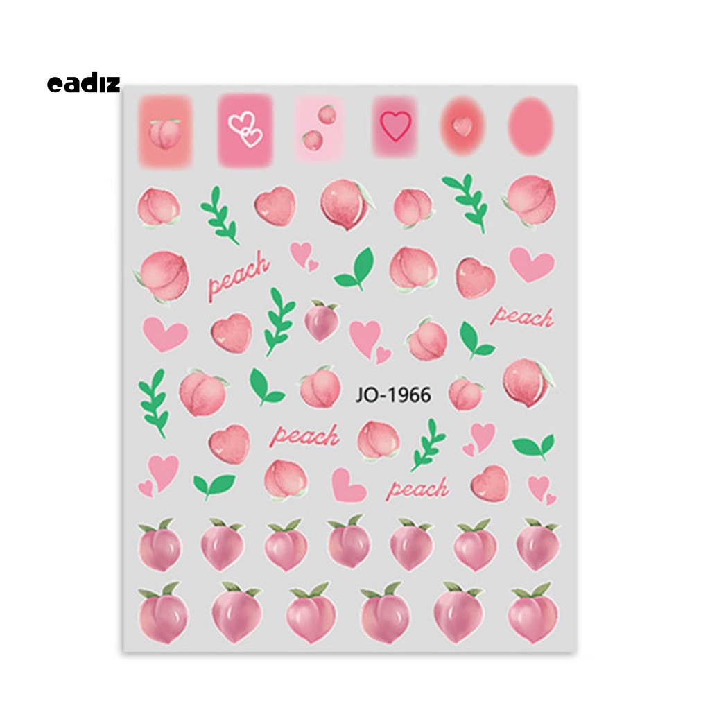Miếng Dán Trang Trí Móng Tay Hình Trái Cây Xinh Xắn