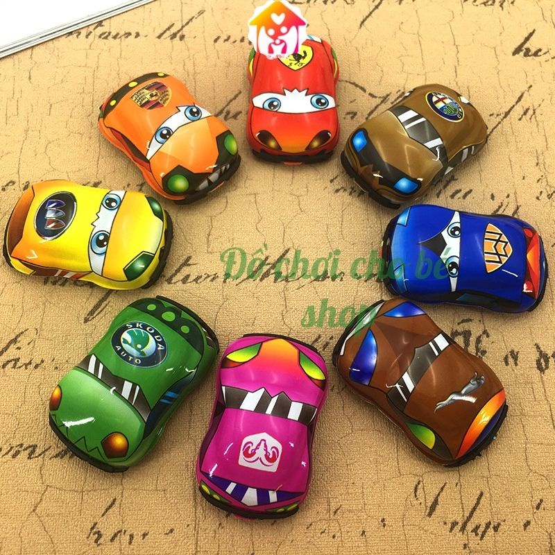 Đồ chơi trẻ em ô tô mini kéo lùi chạy cót nhiều màu chó bé từ 1 đến 4 tuổi