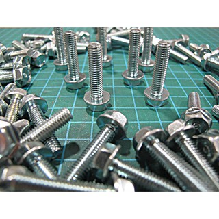50 con bulon long đền m6 x 25mm răng thuận