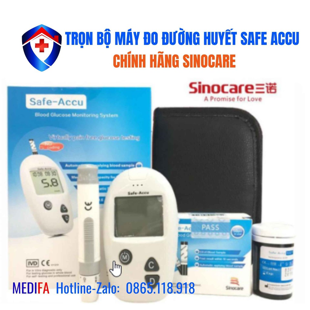 Máy đo huyết áp Omron Hem 8712 ➕ Tặng trọn bộ máy đo đường huyết Safe-Accu chính hãng SINOCARE