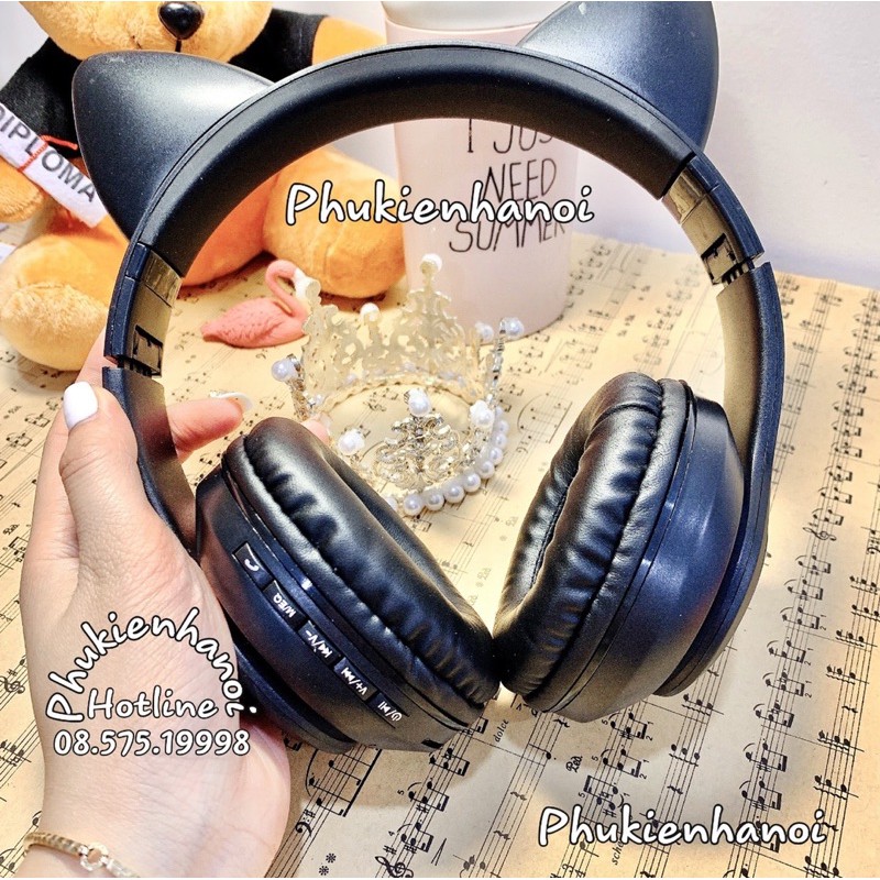 Tai Nghe Mèo Không Dây , Chụp Tai Mèo STN28 , Bluetoth 5.0 , Có mic đàm thoại | BigBuy360 - bigbuy360.vn