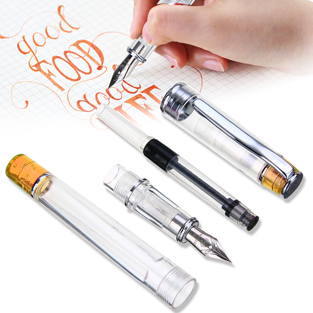 1 Bút Máy Ngòi Mảnh 0.38mm SUNG 3003 Bằng Nhựa Trong Suốt