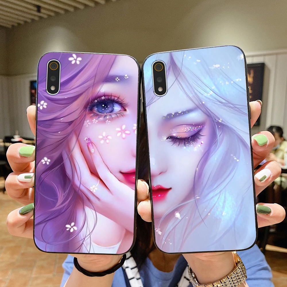 Ốp lưng điện thoại xiaomi redmi 7a / 8a / 9a in hình phong cách nữ sang chảnh