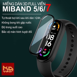MIBAND 7 / 6 / 5 - Miếng dán 3D full viền bảo vệ tuyệt đối