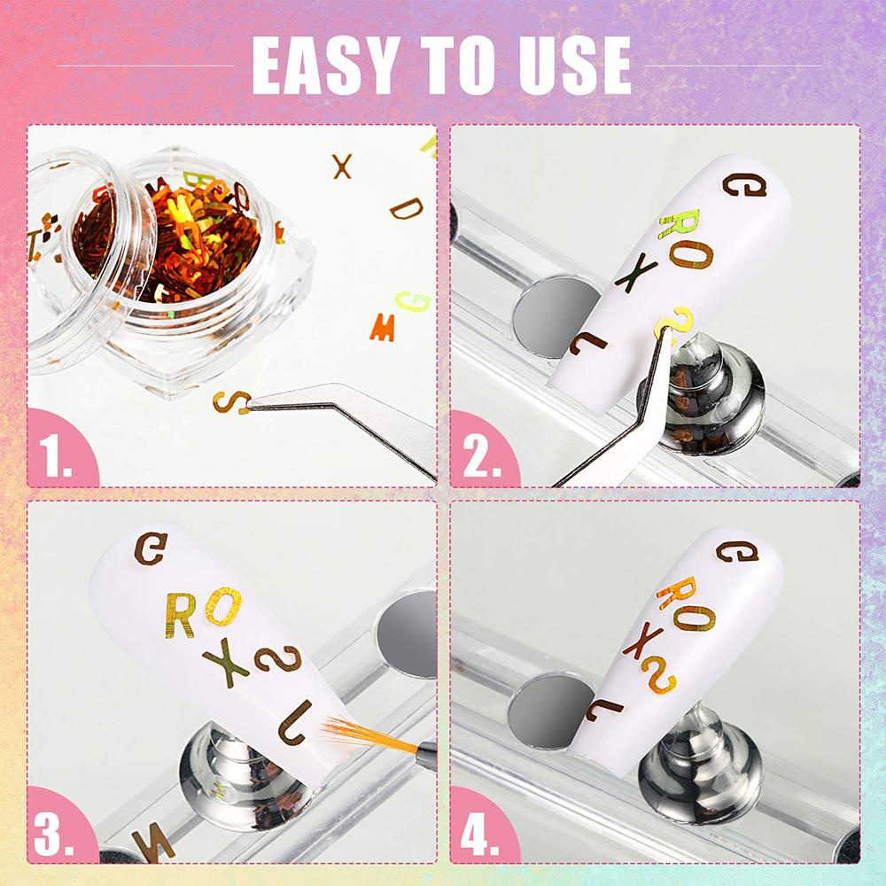 Sticker Chữ Laser Dán Móng Nghệ Thuật