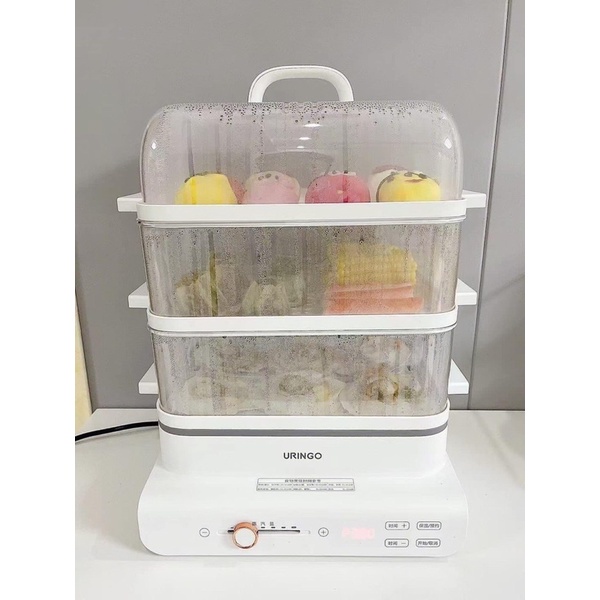 Lồng Hấp Thực Phẩm Uringo 3 Tầng Dung Tích 18L Siêu Tiện Lợi - Chính hãng.Bảo hành 12 tháng