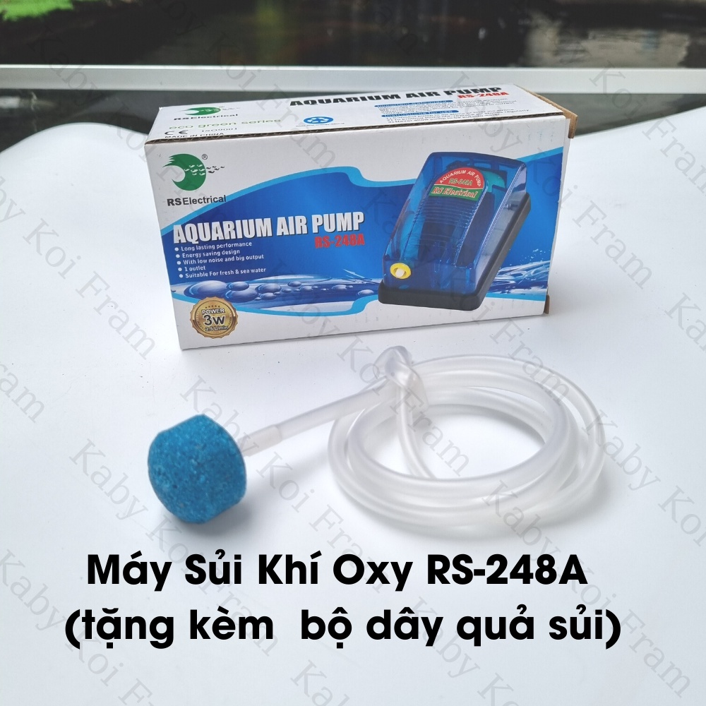 Máy sủi khí oxy bể cá 2 vòi RS 348A/ SP 780 rất bền tặng kèm 2 dây sủi + 2 quả sủi/ Máy sủi khí oxy bể cá 1 vòi RS 248A
