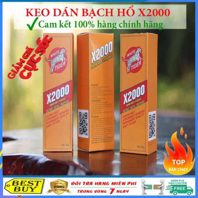 [Xả hàng 1 ngày] Keo dán bạch hổ x2000 - Keo siêu dính x2000 dán chặt mọi vật liệu, dán gỗ, thủy tinh, kim loại