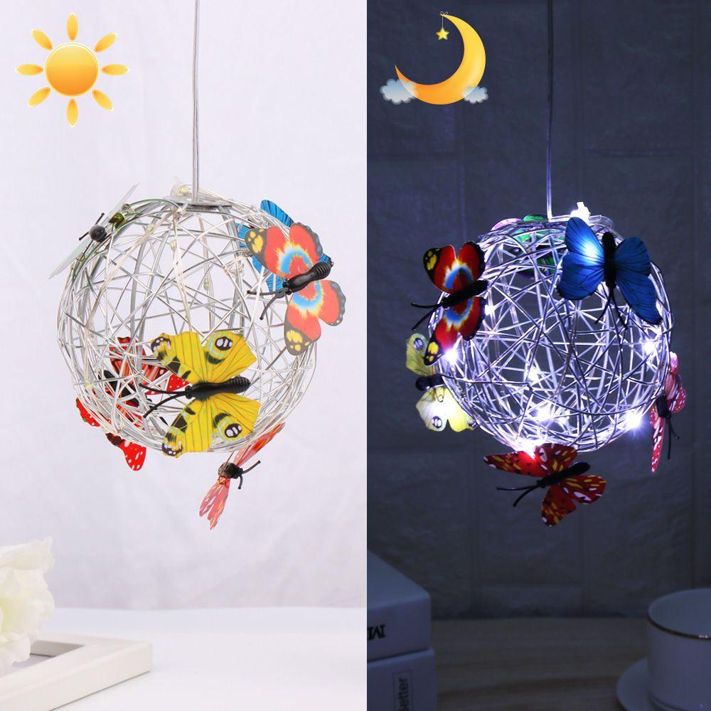 Đèn Led 24 Bóng Hình Bươm Bướm Sử Dụng Năng Lượng Mặt Trời Trang Trí Sân Vườn