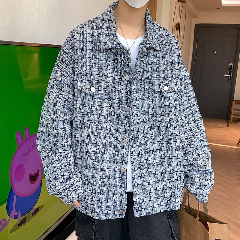 Xiaoxiang Áo Khoác Dệt Thiết Kế Cỡ Lớn Thời Trang Cao Cấp Cho Nam