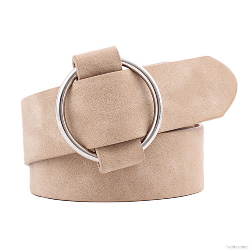 Thắt lưng da khóa tròn thời trang cho nữ