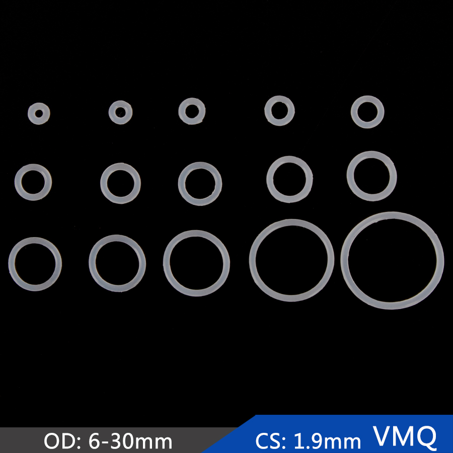 Set 20 Vòng Đệm Cao Su silicone 6mm-30mm cs 1.9mm