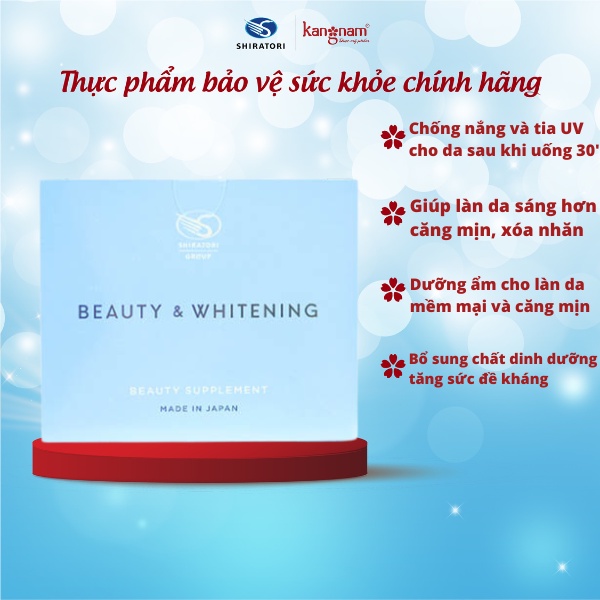 Viên Uống Trắng Da Chống Nắng Shiratori Beauty & Whitening 90 viên