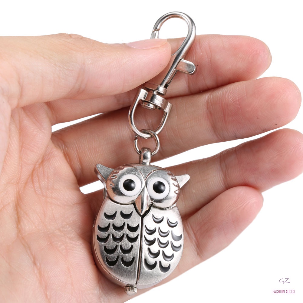 Móc Khóa Kim Loại Hình Đồng Hồ Quả Quýt Thời Trang Unisex