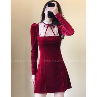 CODE: V06 - Váy nhung Hali.wears