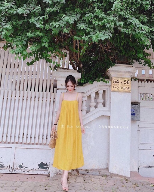 📣SALE SALE 20% 🔜HÀNG QUẢNG CHÂU💦 Váy maxi hai dây trơn | BigBuy360 - bigbuy360.vn