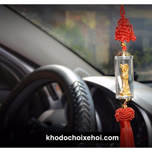 Dây Treo Xe Ô Tô Tượng Phật Bà Quan Âm 3 Mặt - Dây Treo Trang Trí Ô Tô Gương CARZONE.TOP