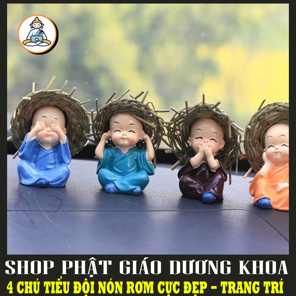 Combo chú tiểu đội nón rơm