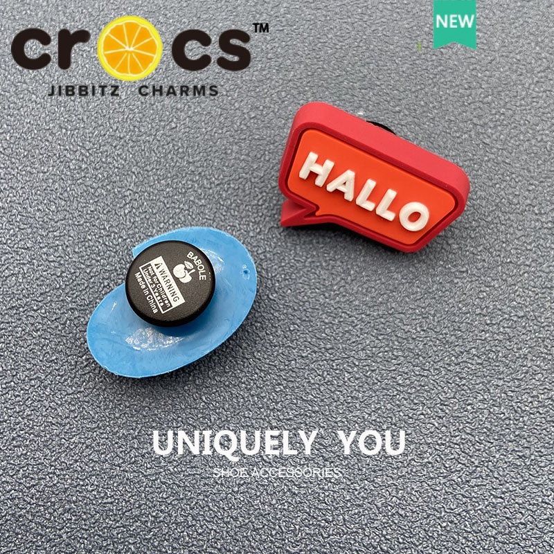 Phụ Kiện Trang Trí Giày crocs Họa Tiết Chữ Tiếng Anh / Hoa Xinh Xắn