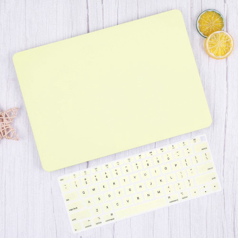 Vỏ bọc máy tính xách tay bằng nhựa cứng màu vàng kem cho Apple Macbook Air 13.3 A1932 Mac Pro 13 A1465 A1370 A1534 A1369  A1466 A1932 A1706 A1989 A2159 A1708 A1425  A1502 A1278 A1398 A1707