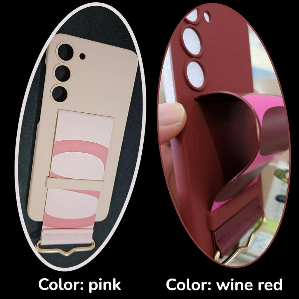 Ốp Điện Thoại Bằng Da Có Dây Vòng Tay Cho Samsung Galaxy S23 / S23 Plus / S23 Ultra