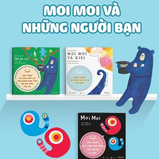 Sách Ehon - Set 3 cuốn Moi Moi và những người bạn - Dành cho trẻ từ 0-2 tuổi ( Có lẻ từng cuốn)
