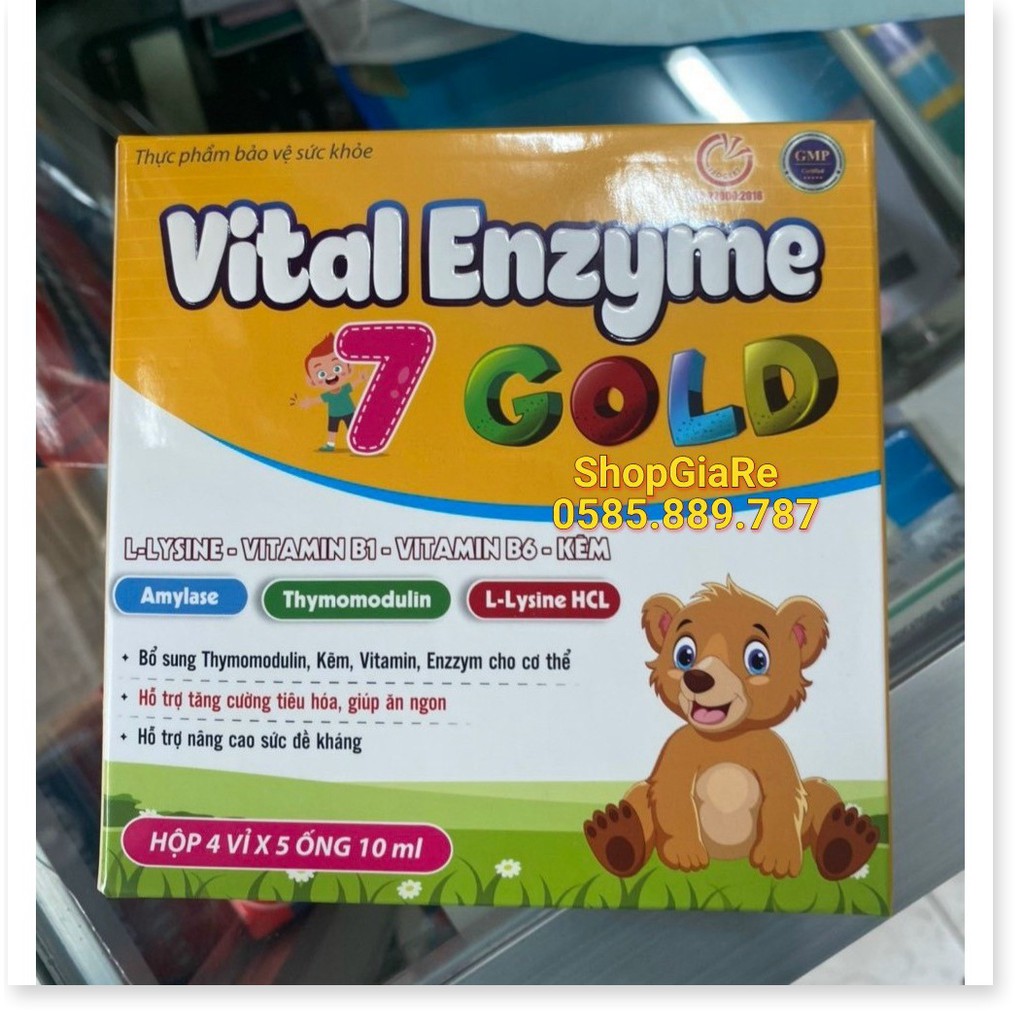 Vital Enzyme 7 gold giúp bé ăn ngon ngủ tốt, tăng cường sức đề kháng bé thông minh, hỗ trợ bé kén ăn