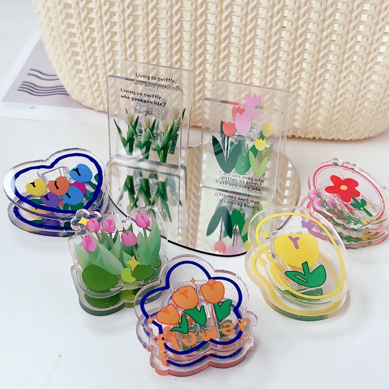 Bìa Đựng Tài Liệu Giấy Tờ Văn Phòng Trong Suốt Bằng Acrylic Họa Tiết Hoạt Hình Dễ Thương