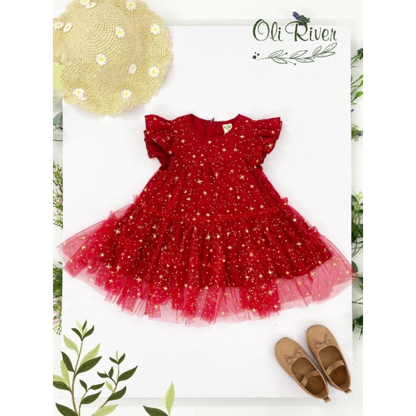 Đầm váy voan đi tiệc công chúa cao cấp haivanco mềm mại và thoáng mát cho bé gái 10 đến 45 kg đi học đi chơi đều đẹp