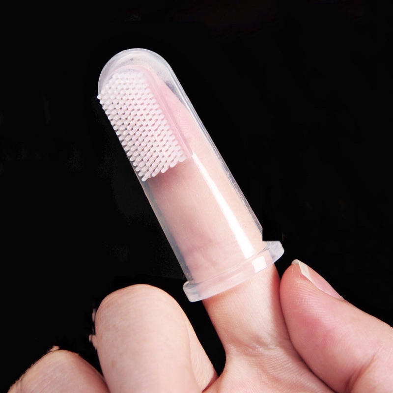 găng tay cao su mềm dẻo có lược chải chuyên dụng vệ sinh răng miệng cho chó mèo