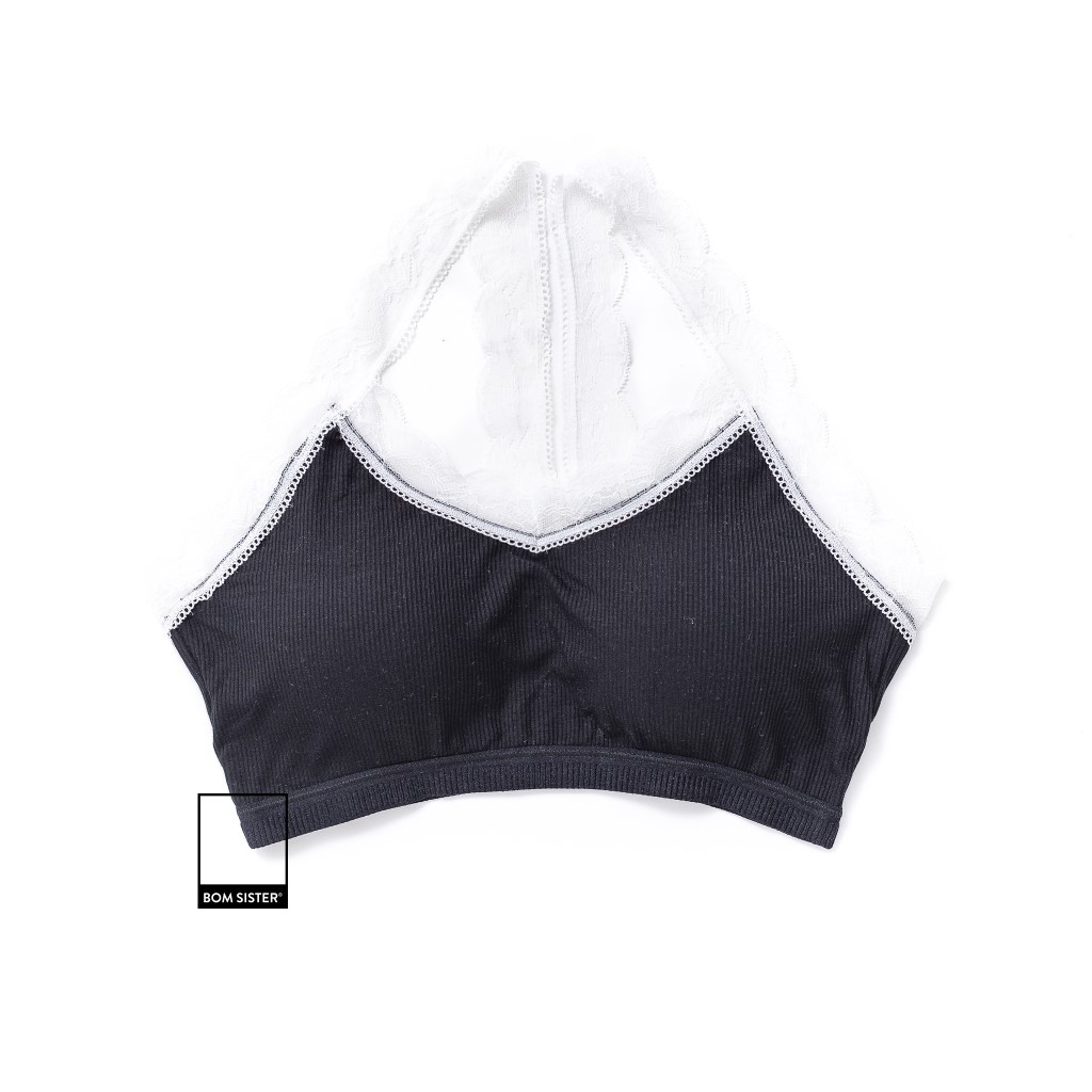 Áo lót thể thao mút mỏng viền ren dây vai ren BOM SISTER BR214 | BigBuy360 - bigbuy360.vn