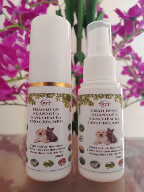 Thảo dược xịt trị nấm , viêm da , ghẻ chó mèo