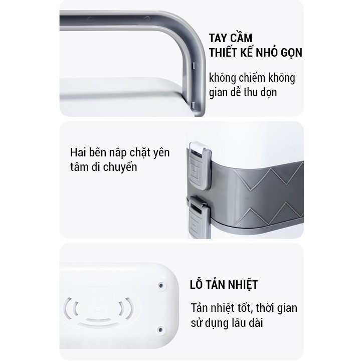 Hộp cơm văn phòng đa năng tự nấu chín đồ ăn, hộp cơm giữ nhiệt, hâm nóng đồ ăn | BigBuy360 - bigbuy360.vn