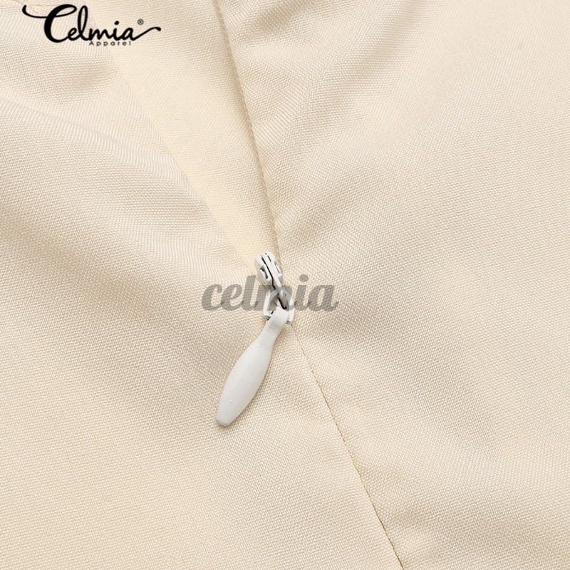 Đầm Celmia Dài Cổ Vuông Nút Trơn Vintage Thông Thường | BigBuy360 - bigbuy360.vn