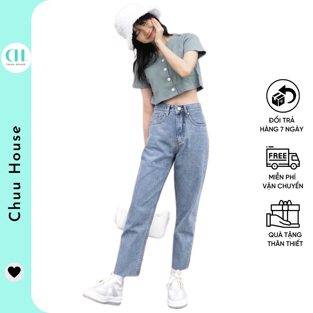 [Có Video + Ảnh Thật] Quần Jean Nữ Baggy Cắt Gấu Cá Tính - Lưng Cao Giá Rẻ | BigBuy360 - bigbuy360.vn