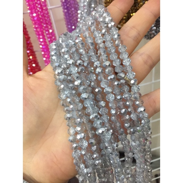 Đá pha  lê tròn góc cạnh size 6 li