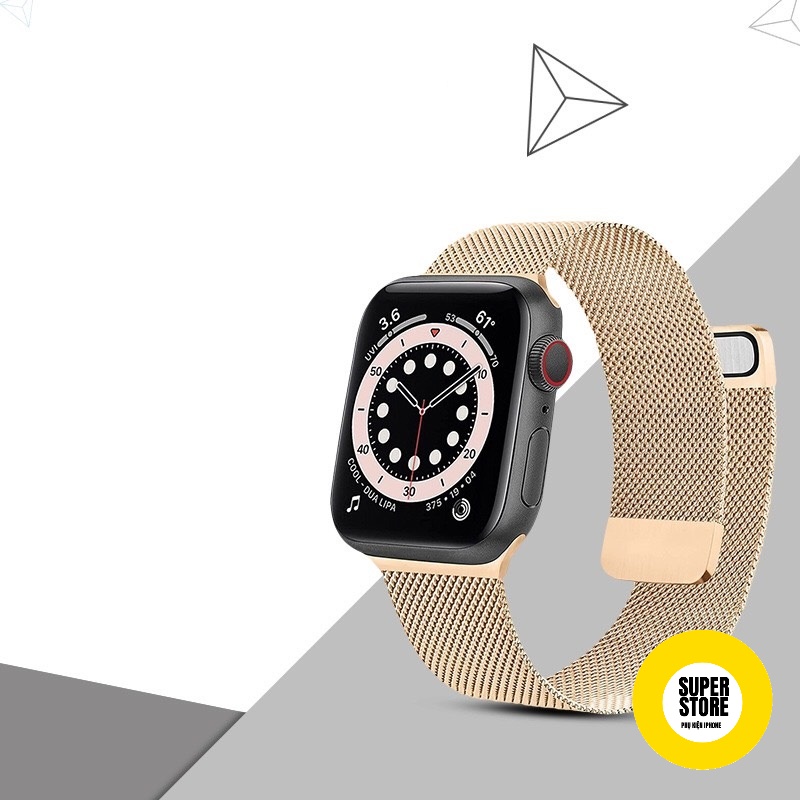 Dây đồng hồ thép KHÔNG GỈ dành cho Apple watch khóa nam châm size 38mm 40mm 42mm 44mm Series 7/SE/6/5/4/3/2/1