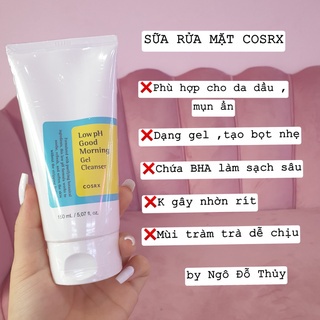 Sữa Rửa Mặt Cosrx Low PH Good Morning Gel Cleanser 150ml, sữa rửa mặt cho da dầu mụn - Ngọc Diệp cosmetics