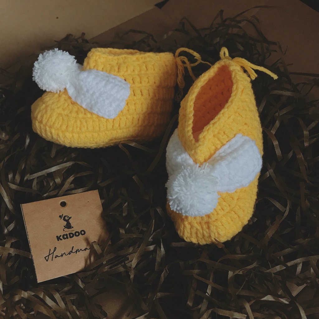 [Full QUÀ TẶNG THÔI NÔI ] Giày len móc handmade thời trang Trẻ sơ sinh/ giày cho bé sợi len đan mềm mịn OIBECUNG Pk. 111