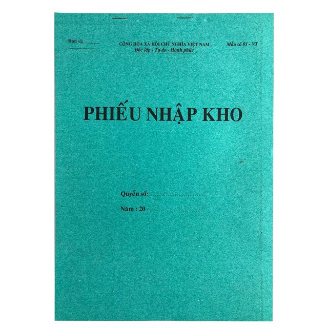 Phiếu Nhập Kho 1 Liên A4 (210mm × 297mm)